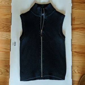 Gap sweater vest zip up womens M